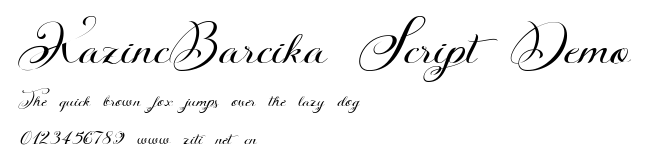 KazincBarcika Script Demo.ttf字體轉換器圖片