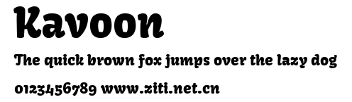 Kavoon.ttf字體轉換器圖片