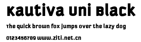 Kautiva Uni Black.ttf字體轉換器圖片