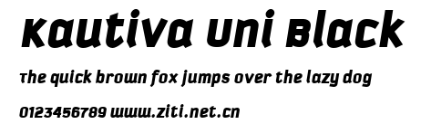 Kautiva Uni Black.ttf字體轉換器圖片