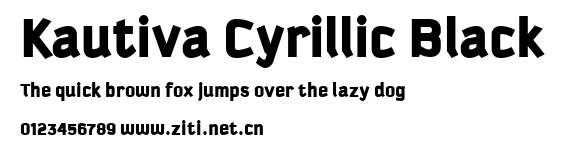 Kautiva Cyrillic Black.ttf字體轉換器圖片