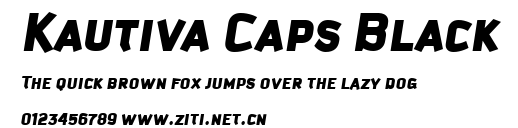 Kautiva Caps Black.ttf字體轉換器圖片