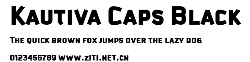 Kautiva Caps Black.ttf字體轉換器圖片