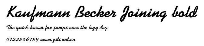 Kaufmann Becker Joining bold.ttf字體轉換器圖片