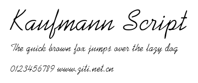 Kaufmann Script.ttf字體轉換器圖片