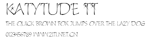 Katytude TT.ttf字體轉換器圖片