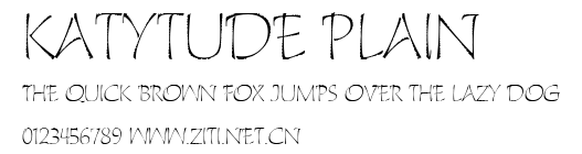 Katytude Plain.ttf字體轉換器圖片