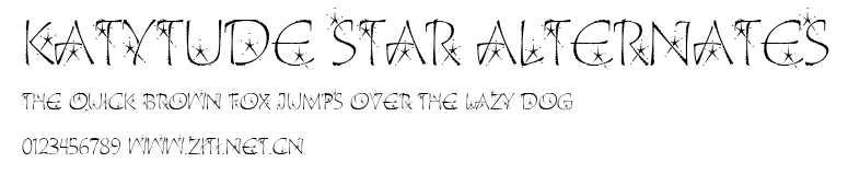 Katytude Star Alternates.ttf字體轉換器圖片