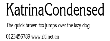 KatrinaCondensed.ttf字體轉換器圖片