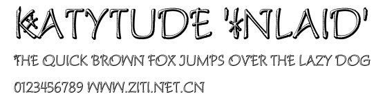 Katytude 'Inlaid'.ttf字體轉換器圖片