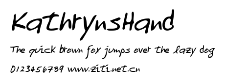 KathrynsHand.ttf字體轉換器圖片