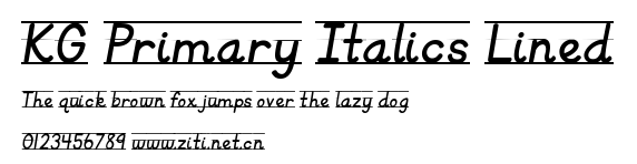 KG Primary Italics Lined.ttf字體轉換器圖片