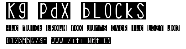 KG PDX Blocks.ttf字體轉換器圖片