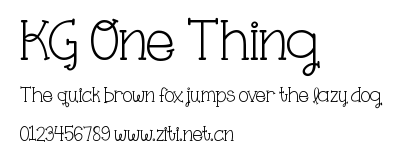 KG One Thing.ttf字體轉換器圖片