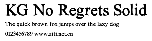 KG No Regrets Solid.ttf字體轉換器圖片