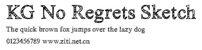 KG No Regrets Sketch.ttf字體轉換器圖片