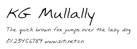 KG Mullally.ttf字體轉換器圖片