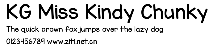 KG Miss Kindy Chunky.ttf字體轉換器圖片