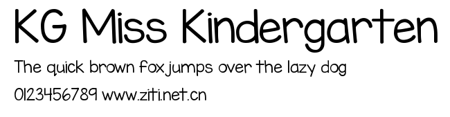 KG Miss Kindergarten.ttf字體轉換器圖片