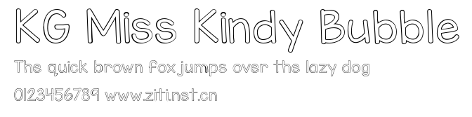 KG Miss Kindy Bubble.ttf字體轉換器圖片