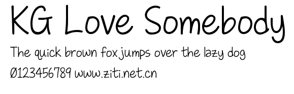 KG Love Somebody.ttf字體轉換器圖片