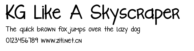 KG Like A Skyscraper .ttf字體轉換器圖片