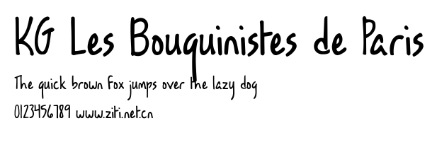 KG Les Bouquinistes de Paris.ttf字體轉換器圖片