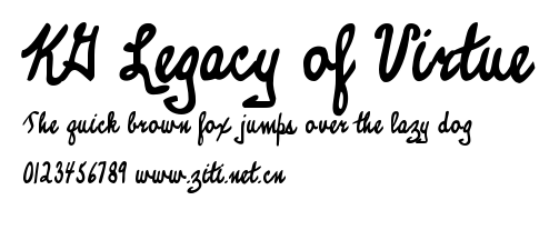 KG Legacy of Virtue.ttf字體轉換器圖片