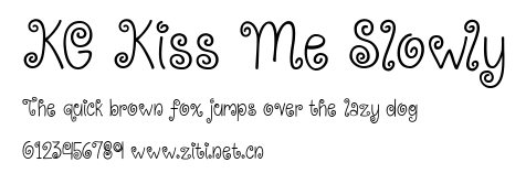 KG Kiss Me Slowly.ttf字體轉換器圖片