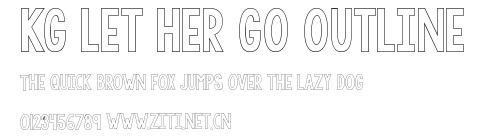 KG LET HER GO OUTLINE.ttf字體轉換器圖片