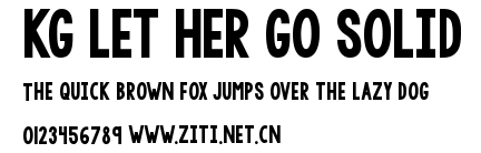 KG LET HER GO SOLID.ttf字體轉換器圖片