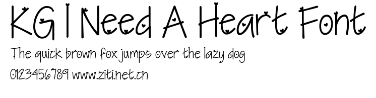 KG I Need A Heart Font.ttf字體轉換器圖片