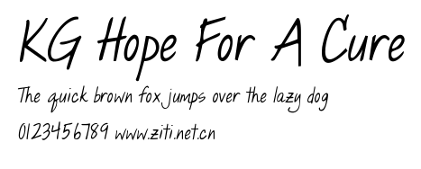 KG Hope For A Cure.ttf字體轉換器圖片