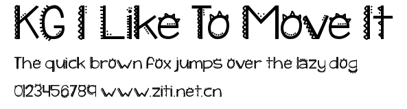 KG I Like To Move It.ttf字體轉換器圖片