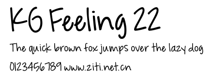 KG Feeling 22.ttf字體轉換器圖片