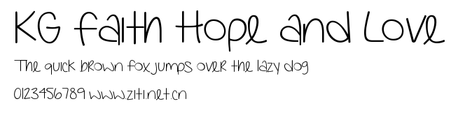 KG Faith Hope and Love.ttf字體轉換器圖片