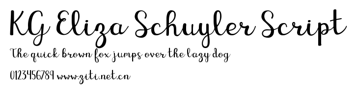 KG Eliza Schuyler Script.ttf字體轉換器圖片
