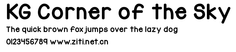 KG Corner of the Sky.ttf字體轉換器圖片