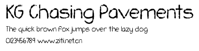 KG Chasing Pavements.ttf字體轉換器圖片