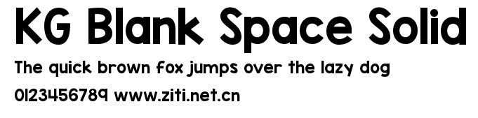 KG Blank Space Solid.ttf字體轉換器圖片