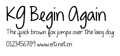 KG Begin Again.ttf字體轉換器圖片