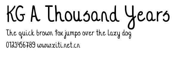 KG A Thousand Years.ttf字體轉換器圖片