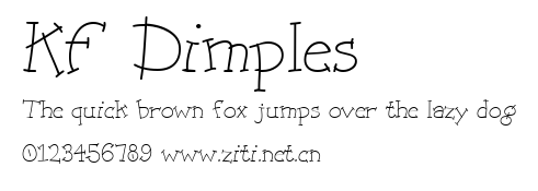 KF Dimples.ttf字體轉換器圖片