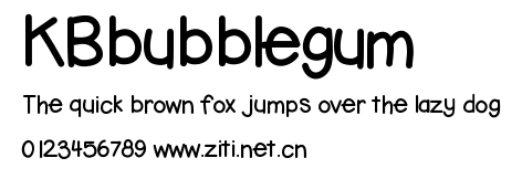 KBbubblegum.ttf字體轉換器圖片