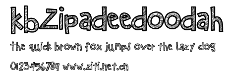 KBZipaDeeDooDah.ttf字體轉換器圖片