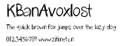 KBanAvoxlost.ttf字體轉換器圖片