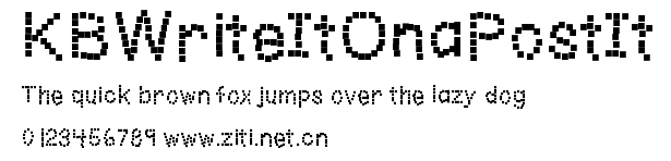KBWriteItOnaPostIt.ttf字體轉換器圖片