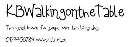 KBWalkingontheTable.ttf字體轉換器圖片