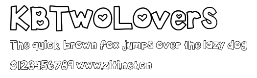 KBTwoLovers.ttf字體轉換器圖片