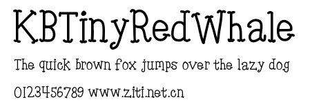 KBTinyRedWhale.ttf字體轉換器圖片